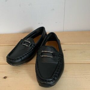Toddler Black Classic Dress Leather Loafer Shoes-5 Toddler